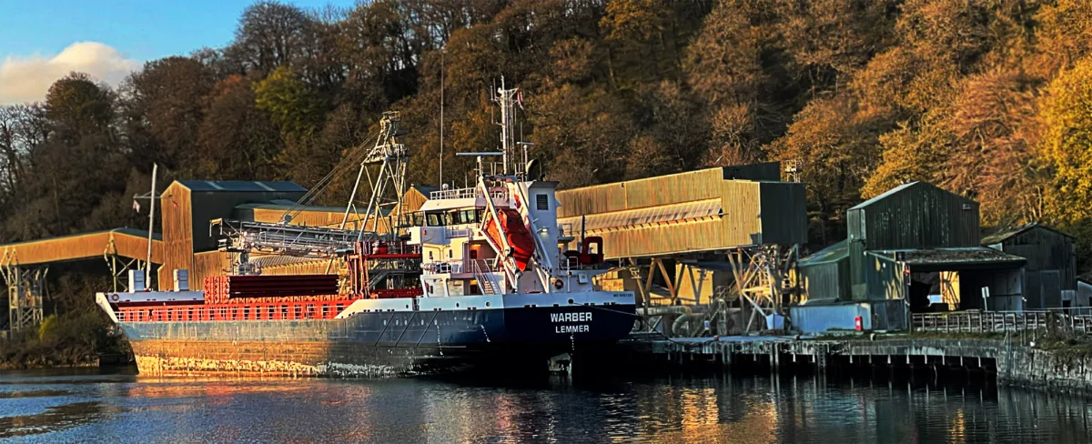Bulk carrier at the Fowey docks
