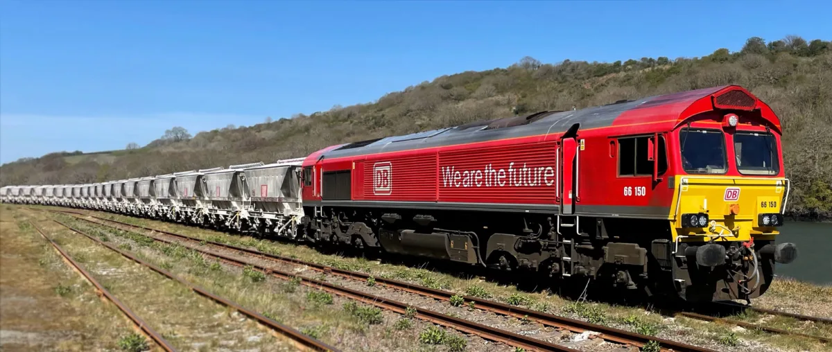 IMERYS freight train passing the AMTAB weighing system